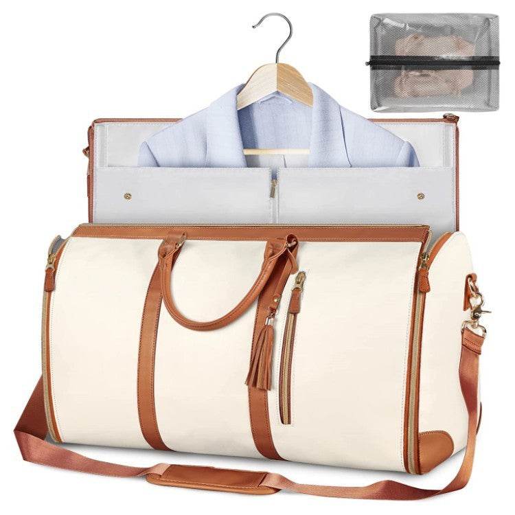 Large Capacity Travel Duffle Bag Women's Handbag Folding Suit Bag Waterproof Clothes Totes - Luxbrandz