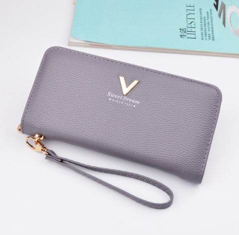 Leather Wallets Women Purses Zipper Long - Luxbrandz