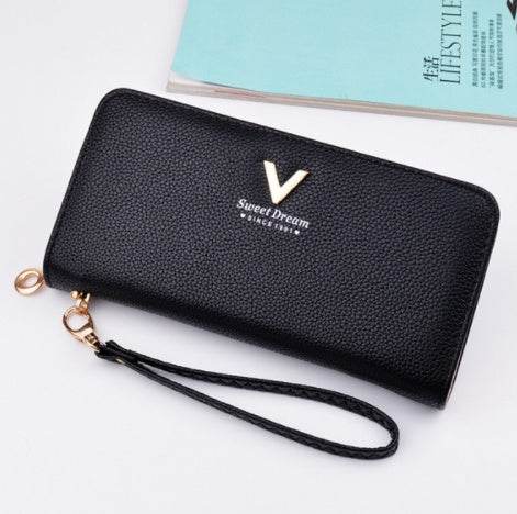 Leather Wallets Women Purses Zipper Long - Luxbrandz