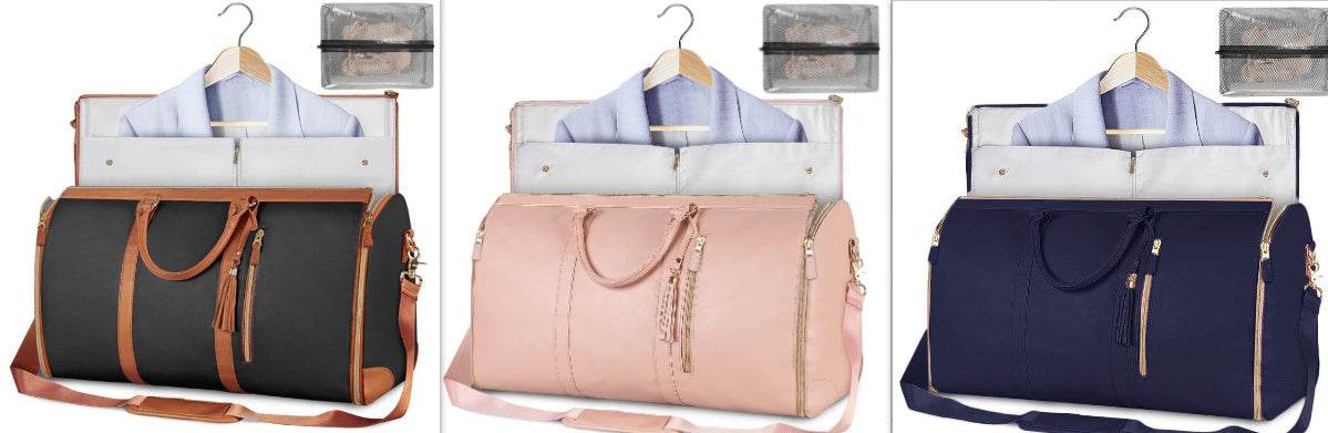 Large Capacity Travel Duffle Bag Women's Handbag Folding Suit Bag Waterproof Clothes Totes - Luxbrandz