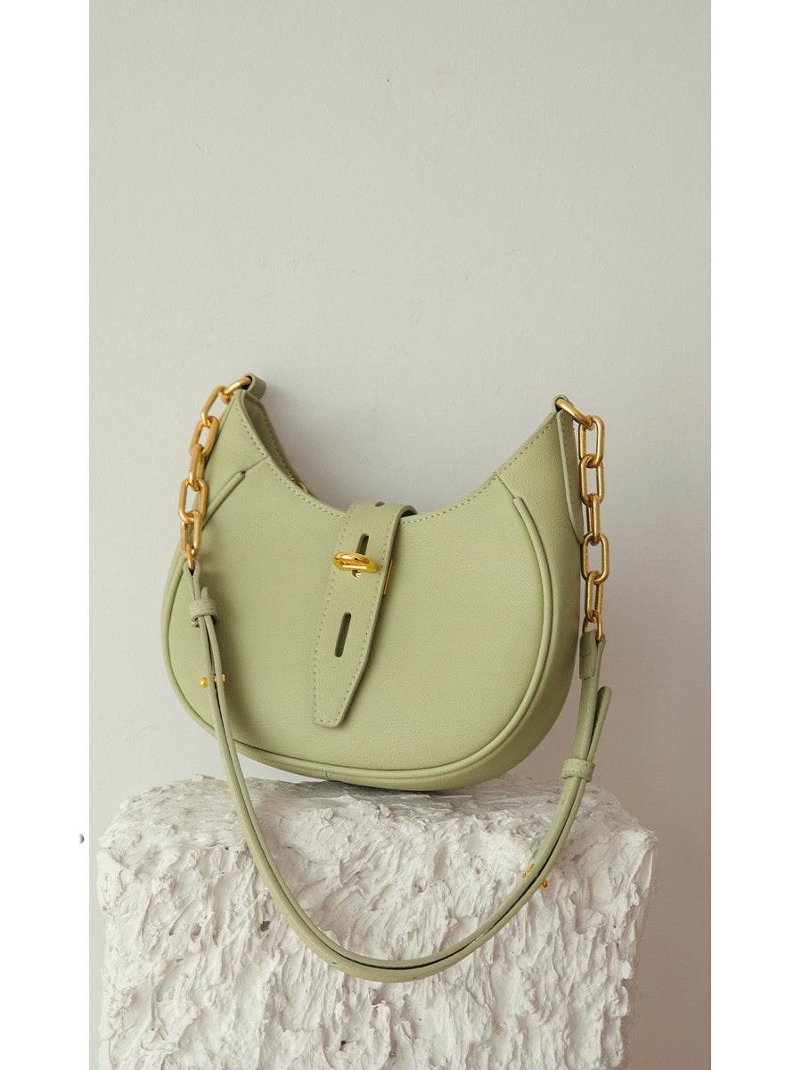 Western Style Leather Light Luxury Saddle Bag - Luxbrandz