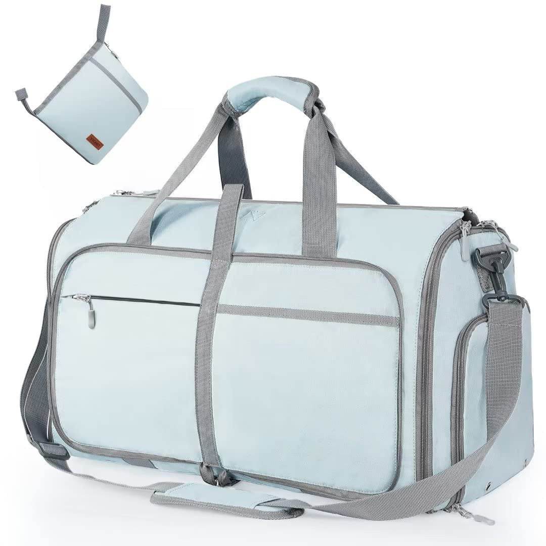 Large Capacity Travel Duffle Bag Women's Handbag Folding Suit Bag Waterproof Clothes Totes - Luxbrandz