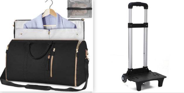 Large Capacity Travel Duffle Bag Women's Handbag Folding Suit Bag Waterproof Clothes Totes - Luxbrandz