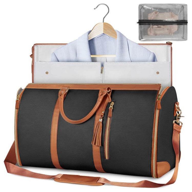 Large Capacity Travel Duffle Bag Women's Handbag Folding Suit Bag Waterproof Clothes Totes - Luxbrandz