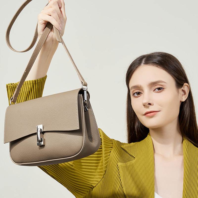 Fashionable All-match Light Luxury Leather Shoulder Messenger Bag - Luxbrandz