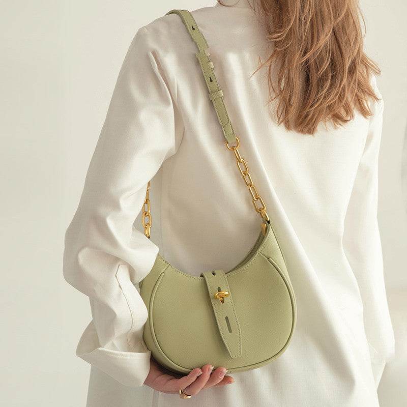 Western Style Leather Light Luxury Saddle Bag - Luxbrandz