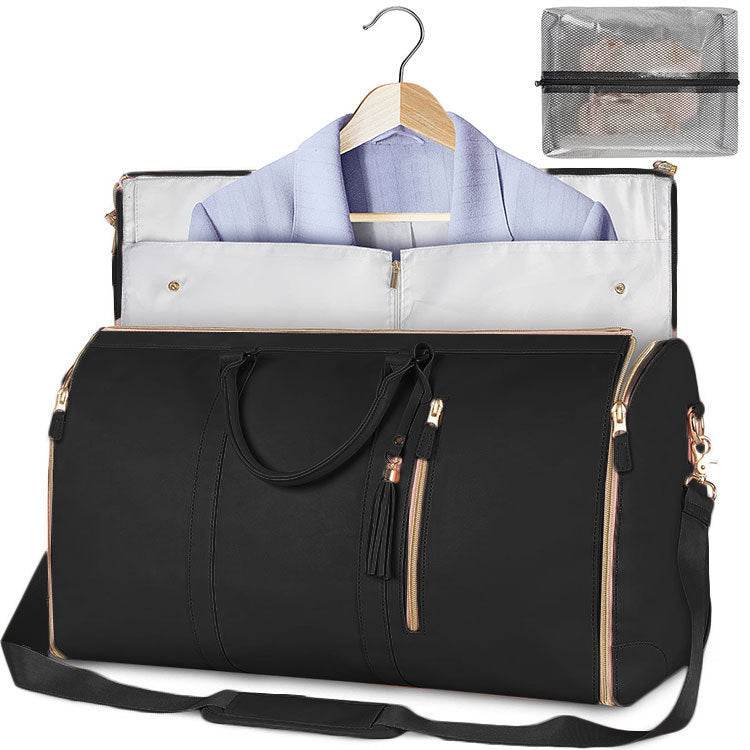 Large Capacity Travel Duffle Bag Women's Handbag Folding Suit Bag Waterproof Clothes Totes - Luxbrandz