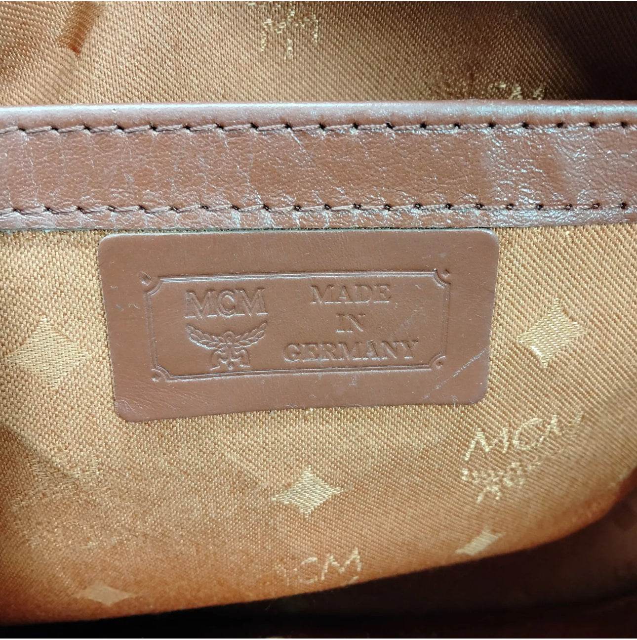 MCM Hand Bag Brown PVC in excellent condition - Luxbrandz