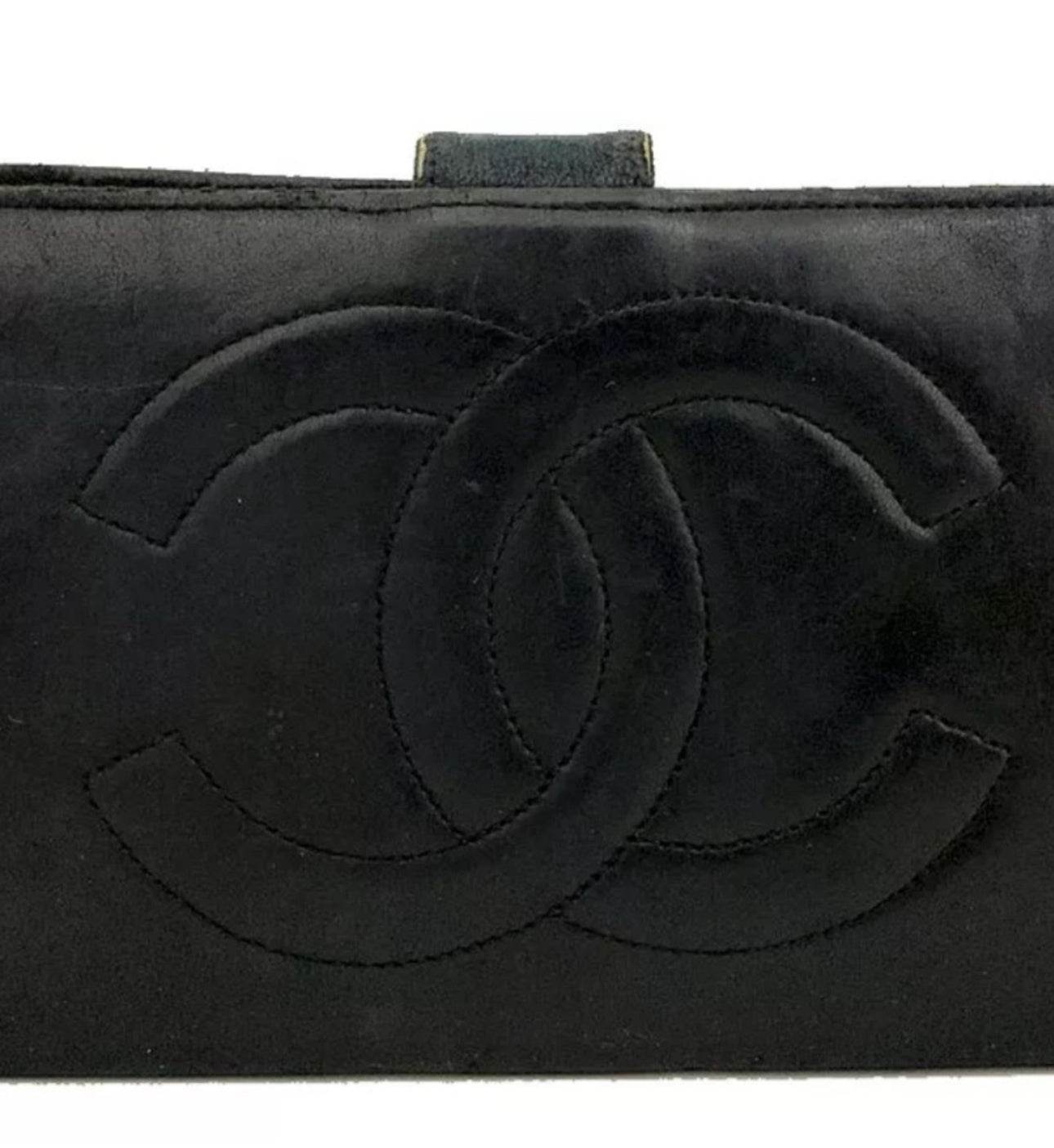 CHANEL CC Logo Leather Long Wallet - Luxbrandz