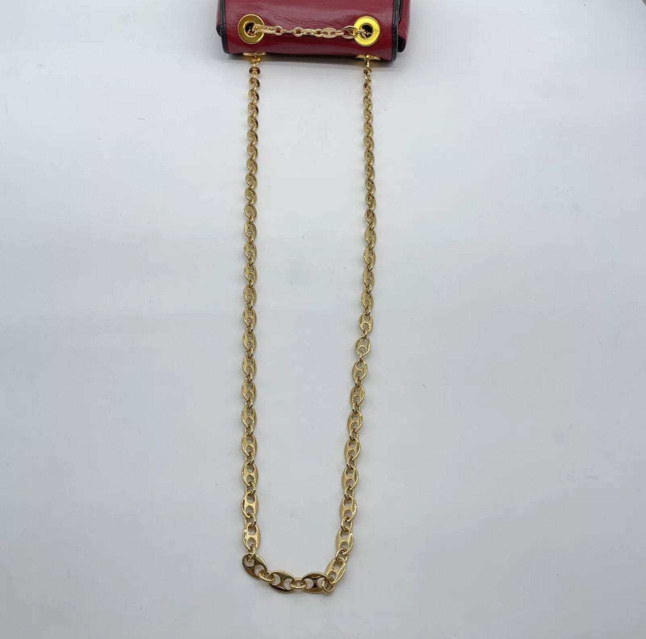 GUCCI GG Interlocking Leather Chain Red Crossbody Shoulder Bag - Luxbrandz
