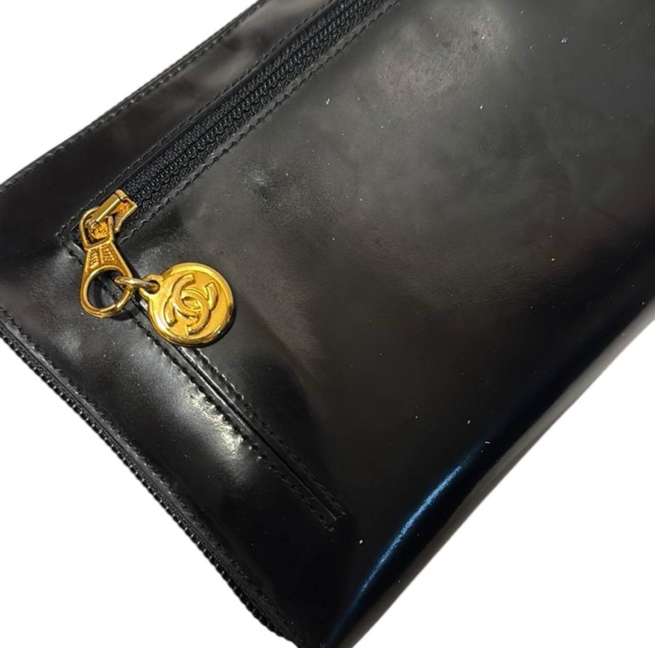 CHANEL Calf Skin Long Wallet Purse Black CC Logo With Chanel box, Dustbag &Gift Bag - Luxbrandz
