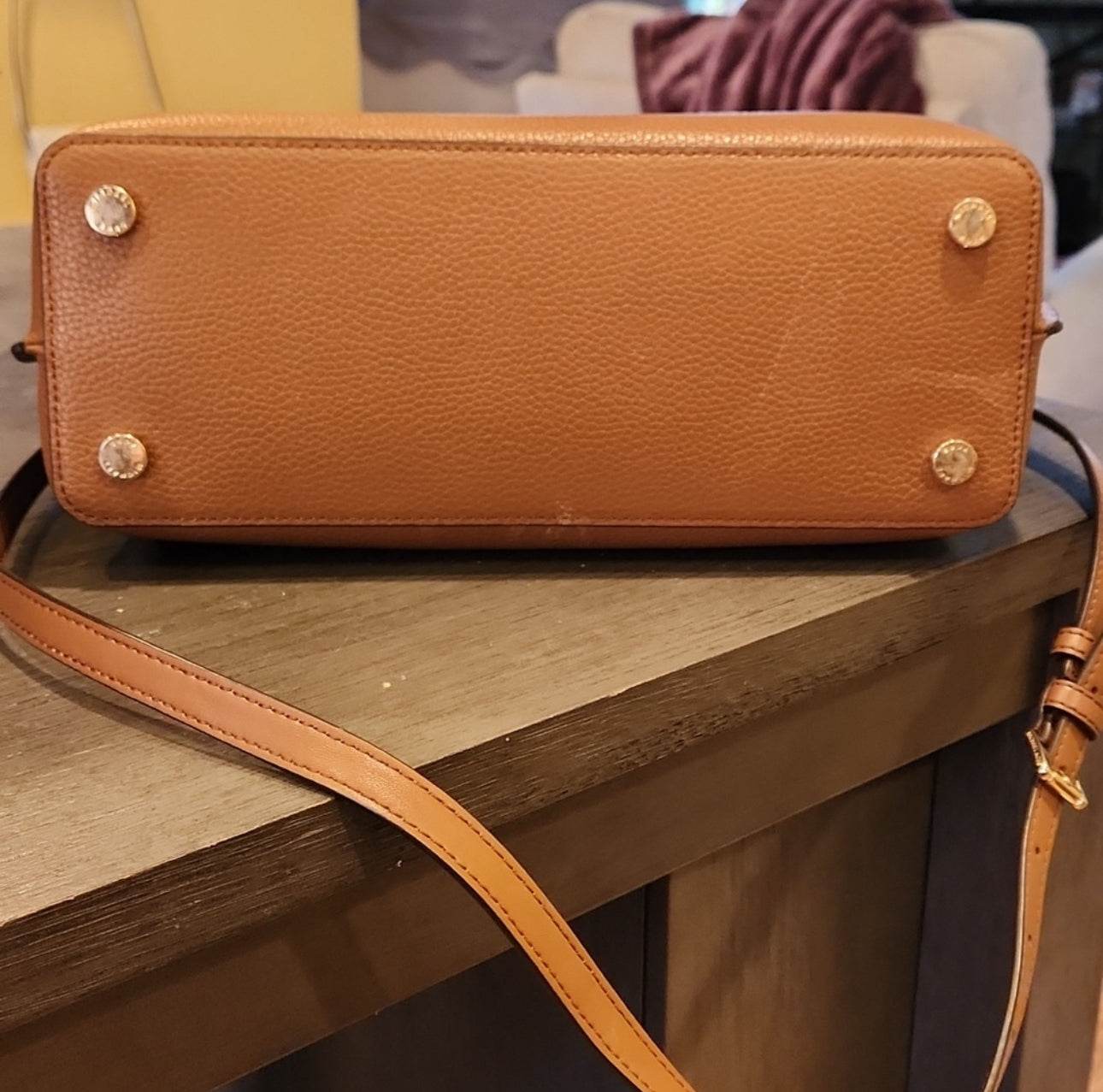 Michael Kors Hamilton Small Satchel Shoulder Crossbody Bag Honey Comb Color - Luxbrandz