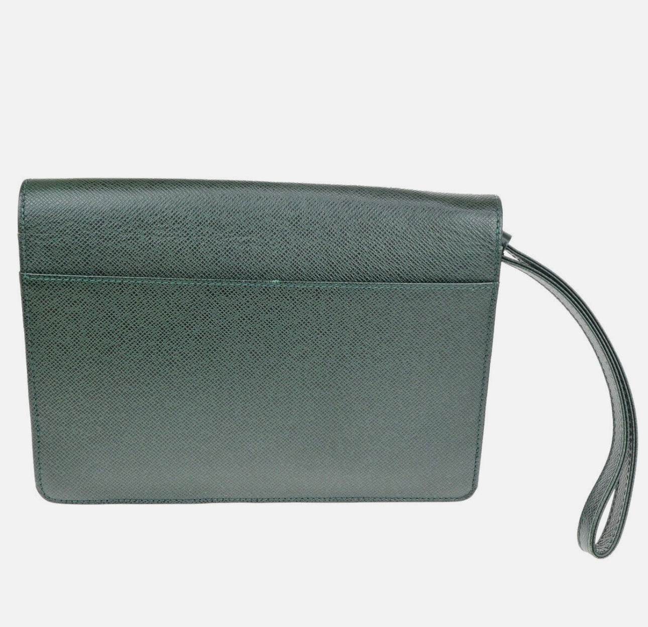 LOUIS VUITTON POCHETTE KOURAD CLUTCH HAND BAG TAIGA LEATHER GN M30194 68YG326 - Luxbrandz