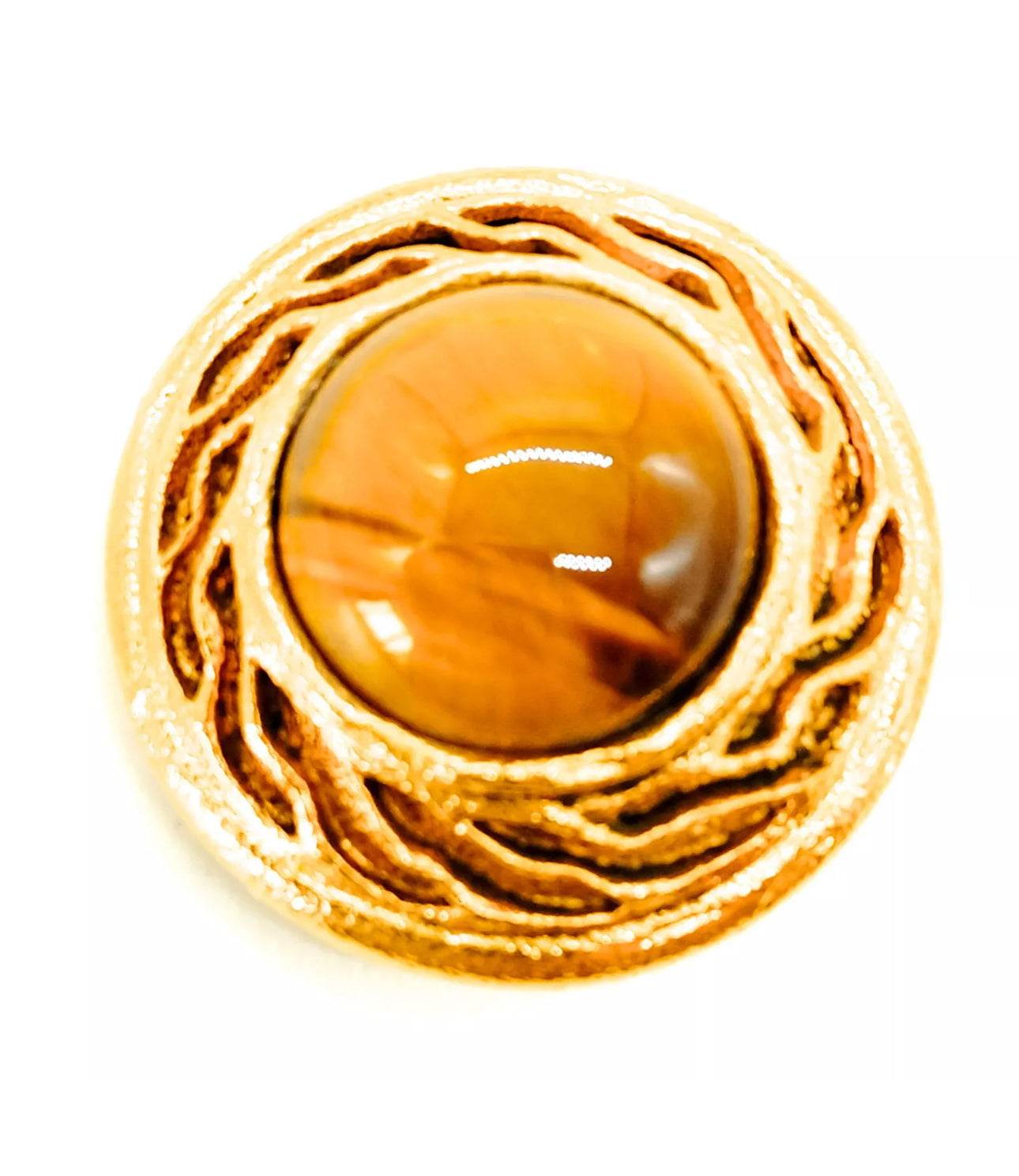 Chanel Earrings Gold Browns in mint condition - Luxbrandz