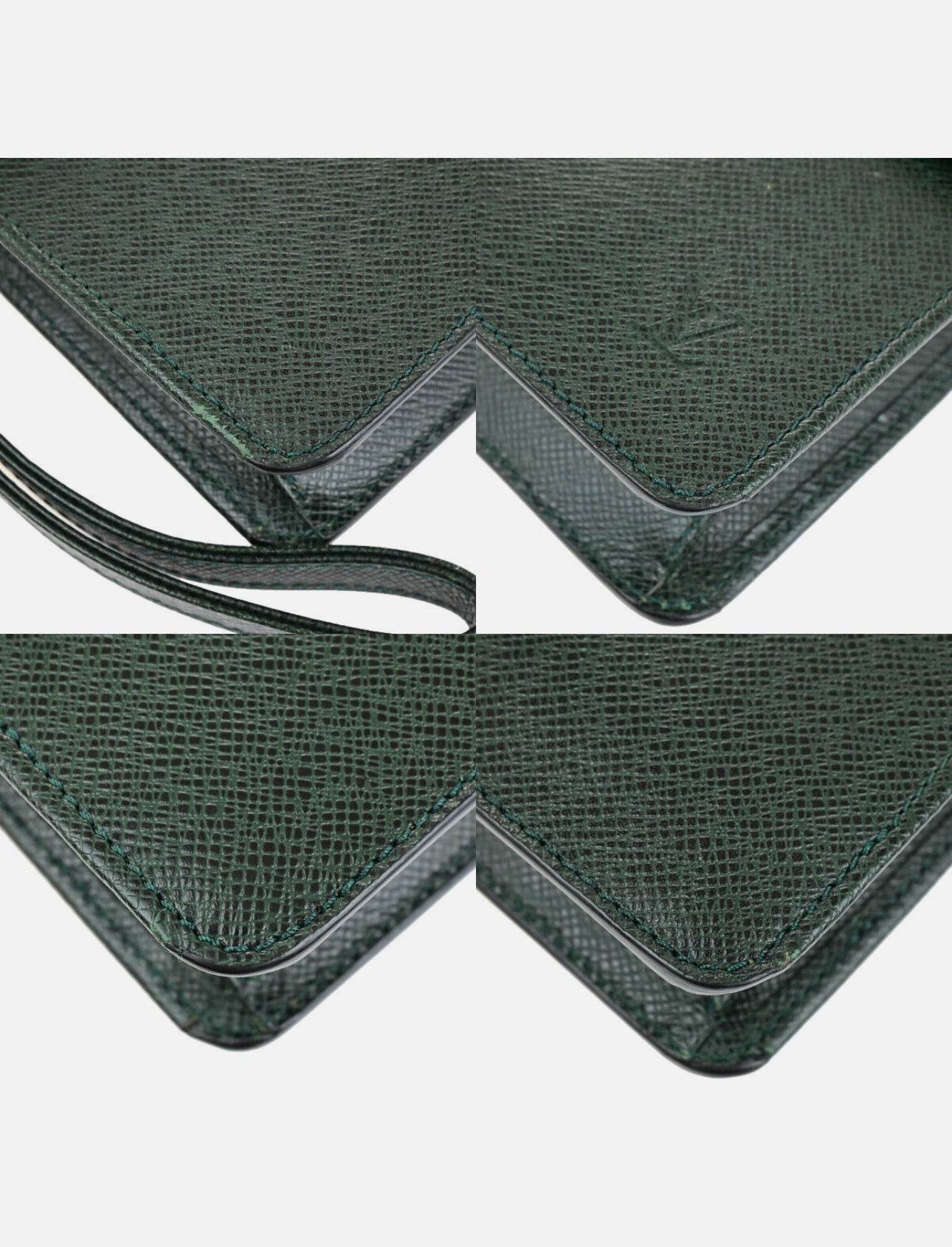 LOUIS VUITTON POCHETTE KOURAD CLUTCH HAND BAG TAIGA LEATHER GN M30194 68YG326 - Luxbrandz