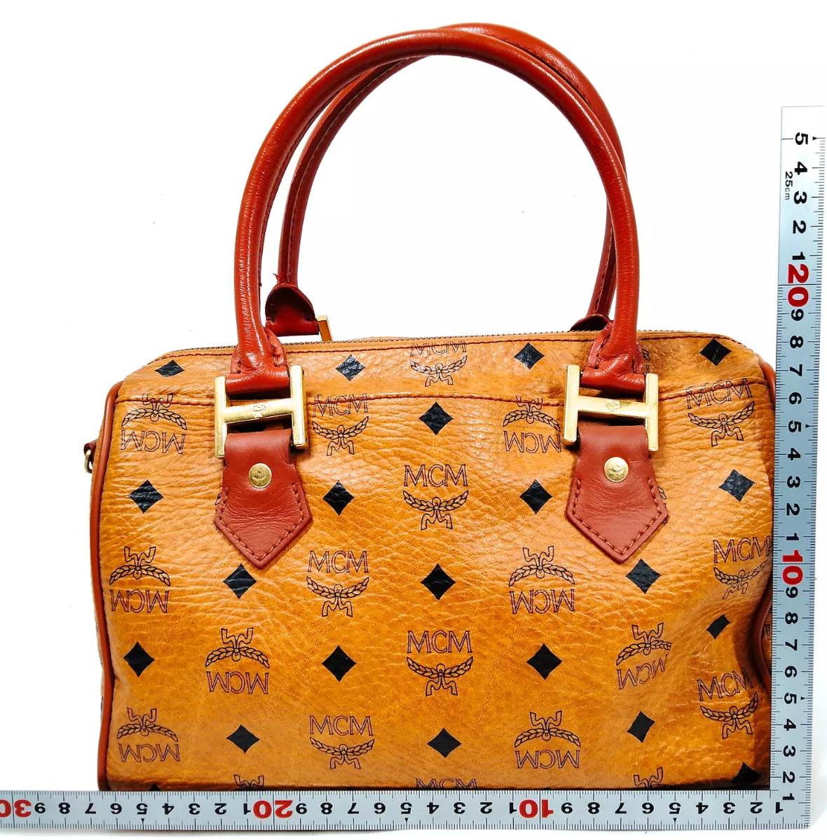 MCM Hand Bag Brown PVC in excellent condition - Luxbrandz
