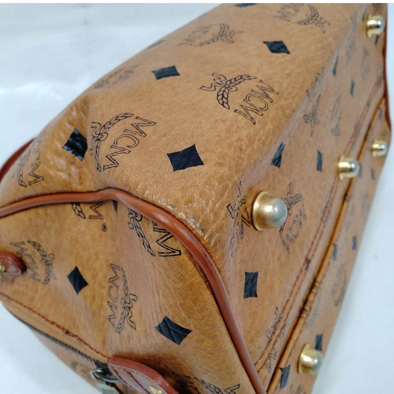 MCM Hand Bag Brown PVC in excellent condition - Luxbrandz