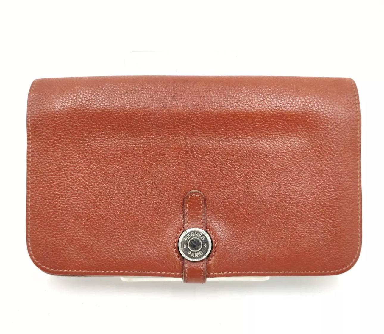 Hermes Long Wallet Brown Leather 442793 in excellent condition - Luxbrandz
