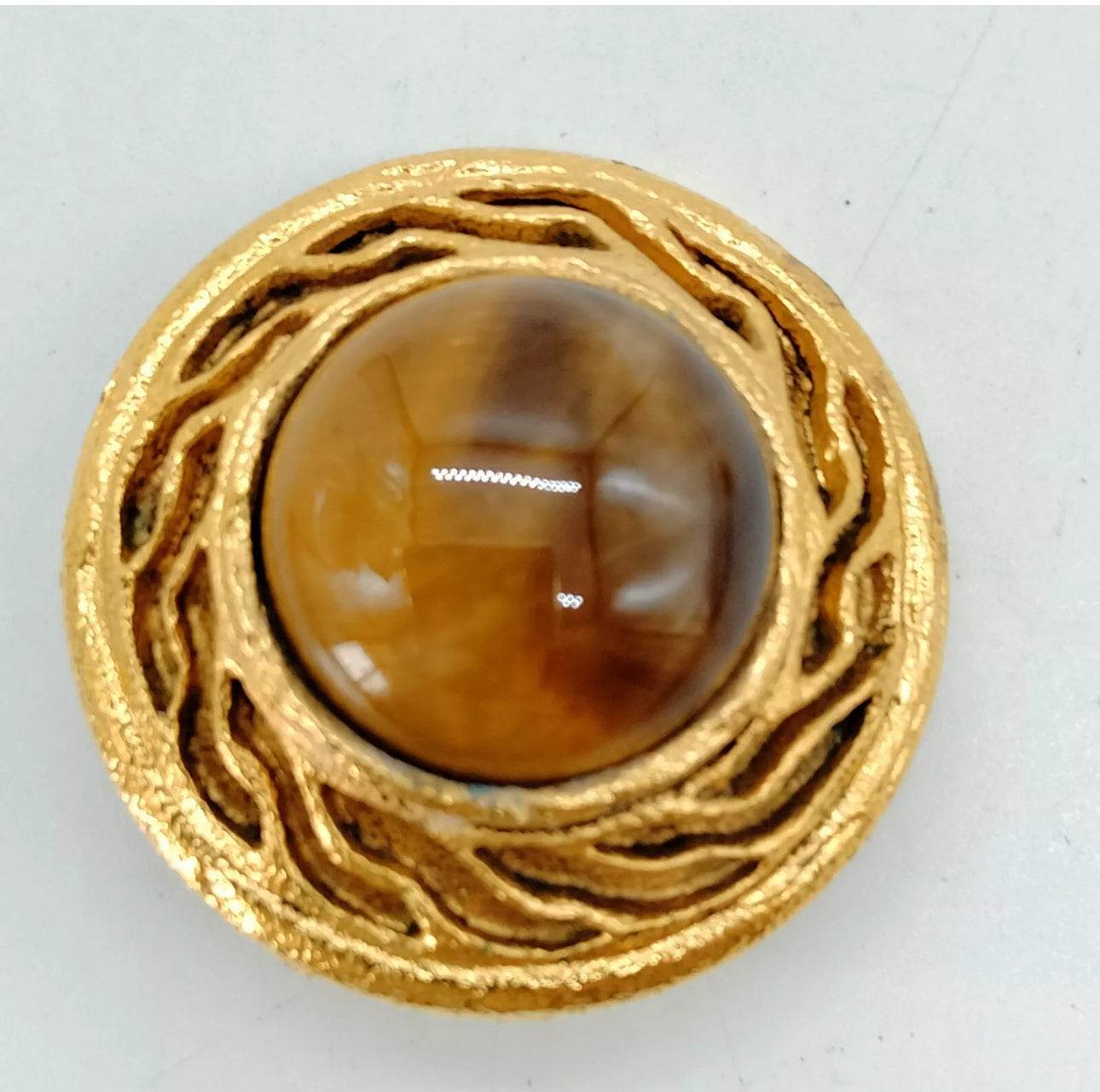 Chanel Earrings Gold Browns in mint condition - Luxbrandz
