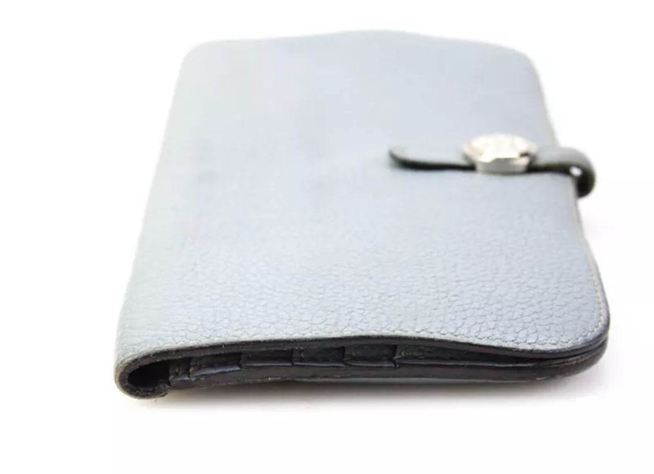 Hermes Dogon Wallet blue Clemence Leather Luxurious Chic Fadhion - Luxbrandz