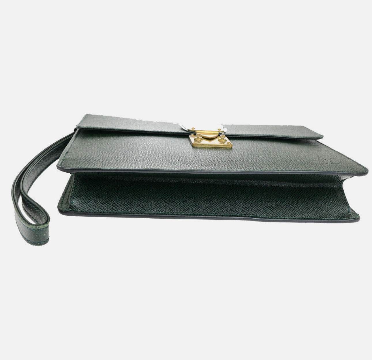 LOUIS VUITTON POCHETTE KOURAD CLUTCH HAND BAG TAIGA LEATHER GN M30194 68YG326 - Luxbrandz