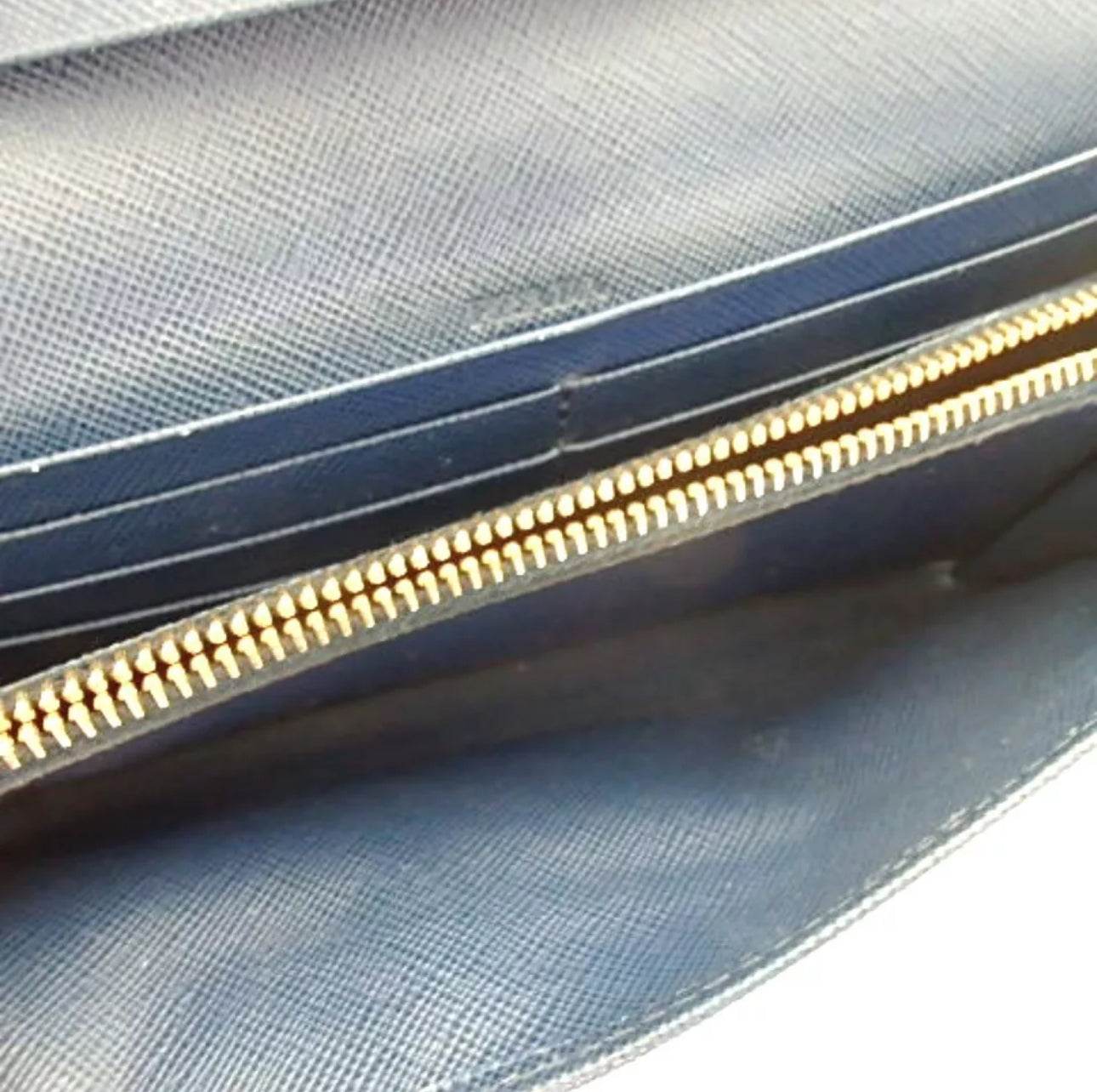 Prada SAFIANO Leather in Blue Color In MINT condition - Luxbrandz