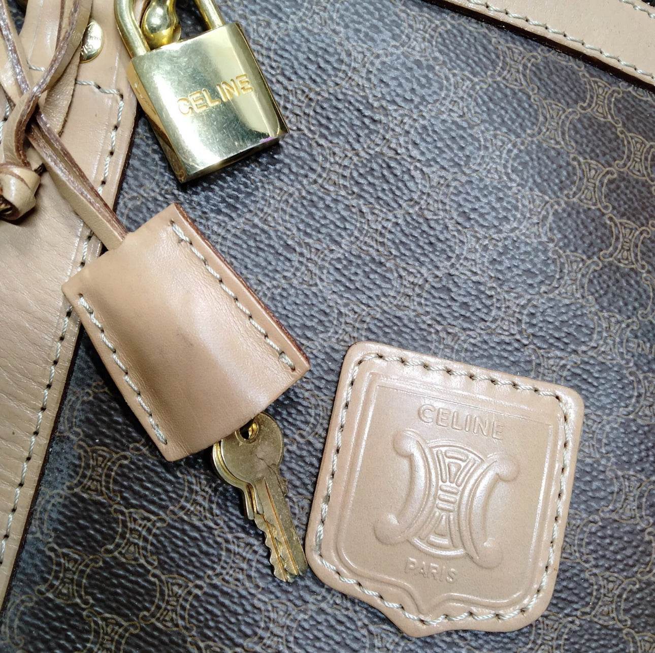 CELINE Boston Bag Brown PVC 4705215 - Luxbrandz