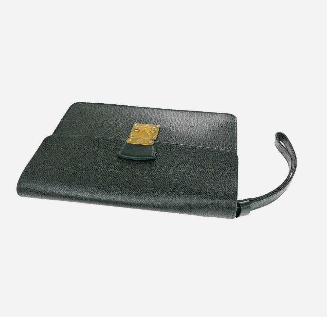 LOUIS VUITTON POCHETTE KOURAD CLUTCH HAND BAG TAIGA LEATHER GN M30194 68YG326 - Luxbrandz