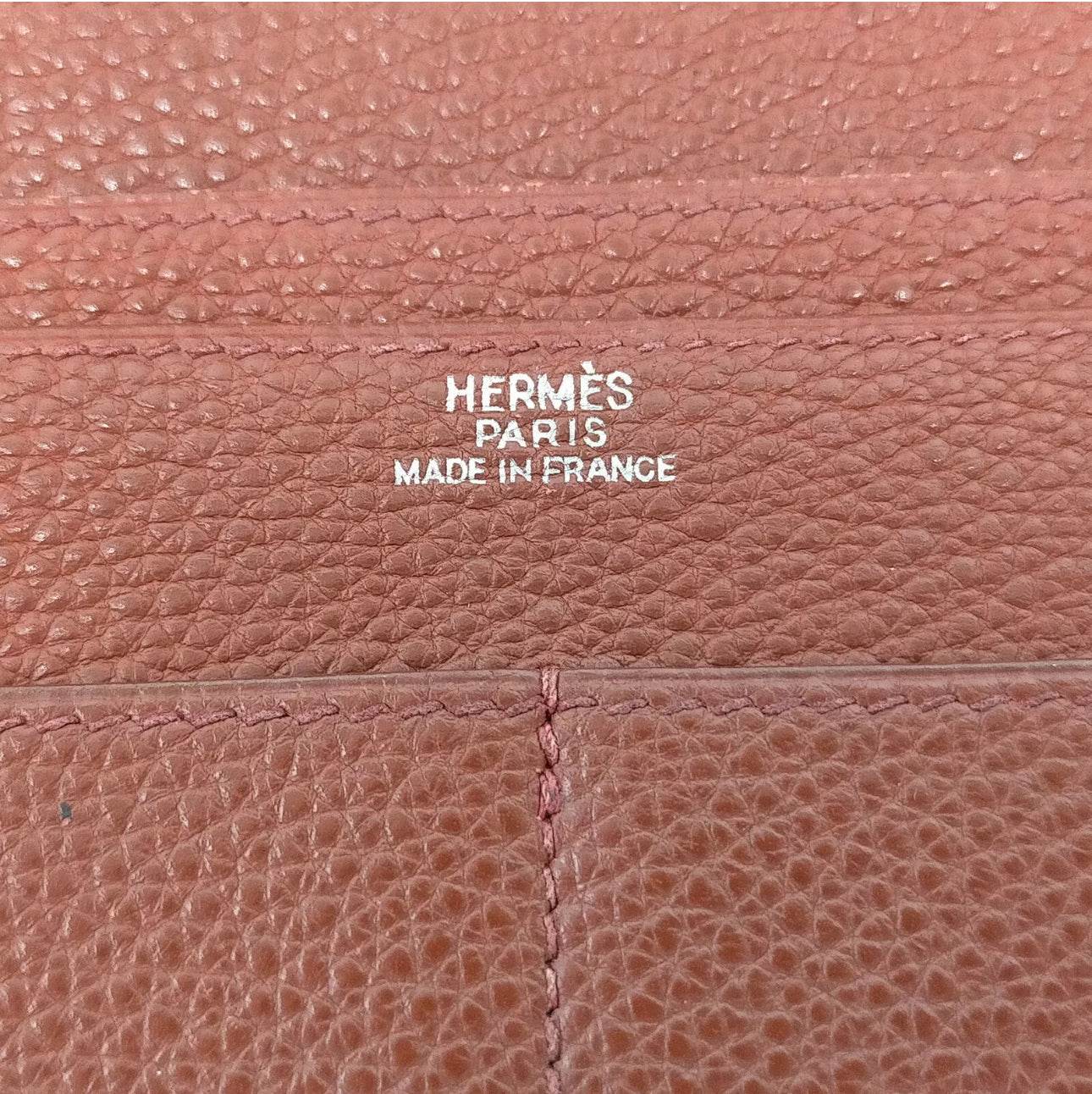 Hermes Long Wallet Brown Leather 442793 in excellent condition - Luxbrandz