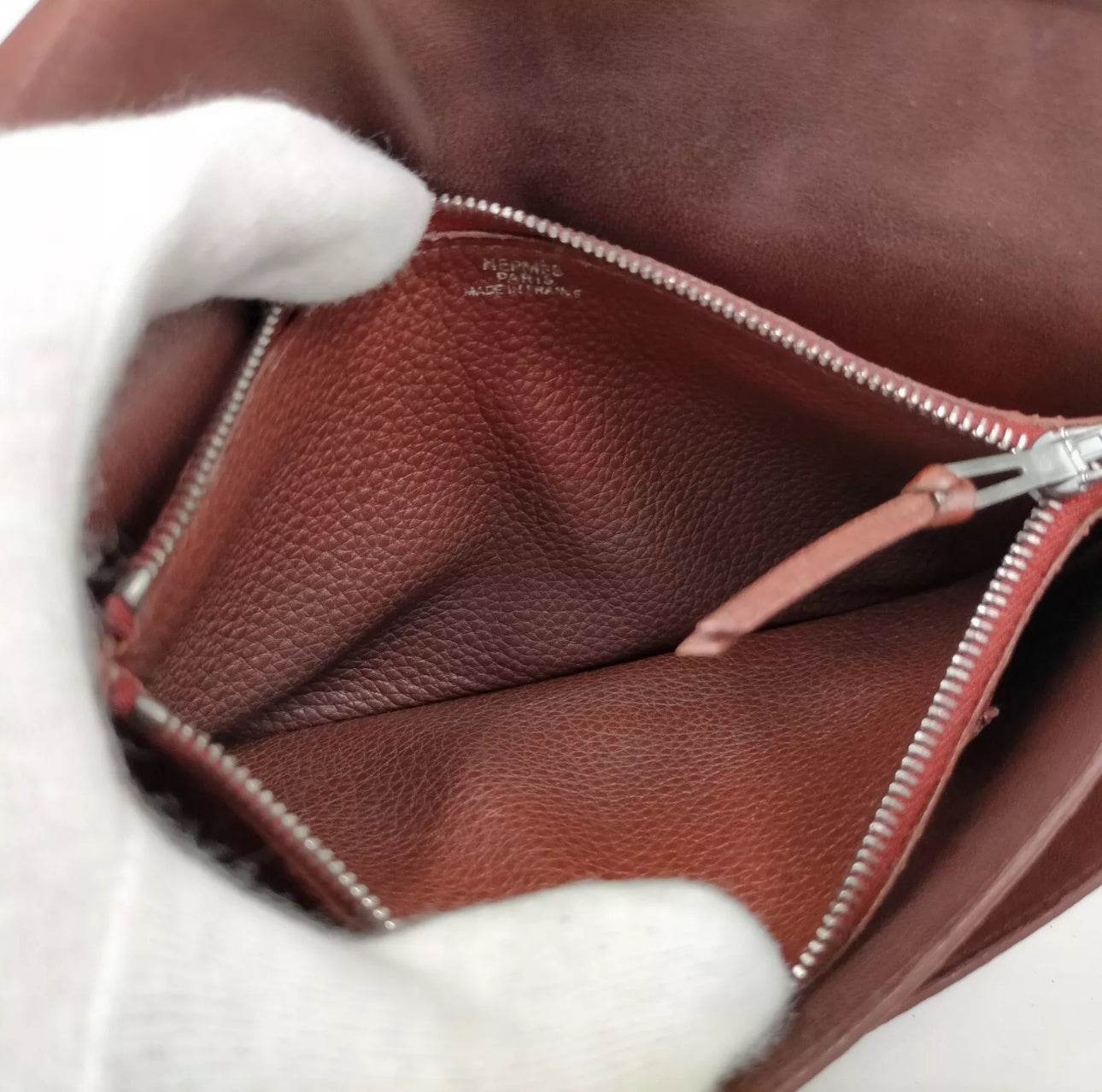 Hermes Long Wallet Brown Leather 442793 in excellent condition - Luxbrandz