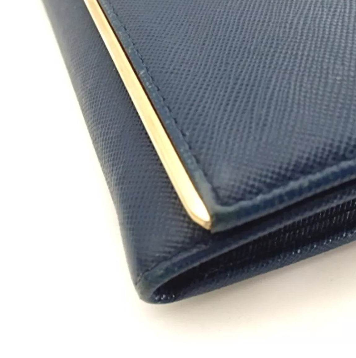 Prada SAFIANO Leather in Blue Color In MINT condition - Luxbrandz