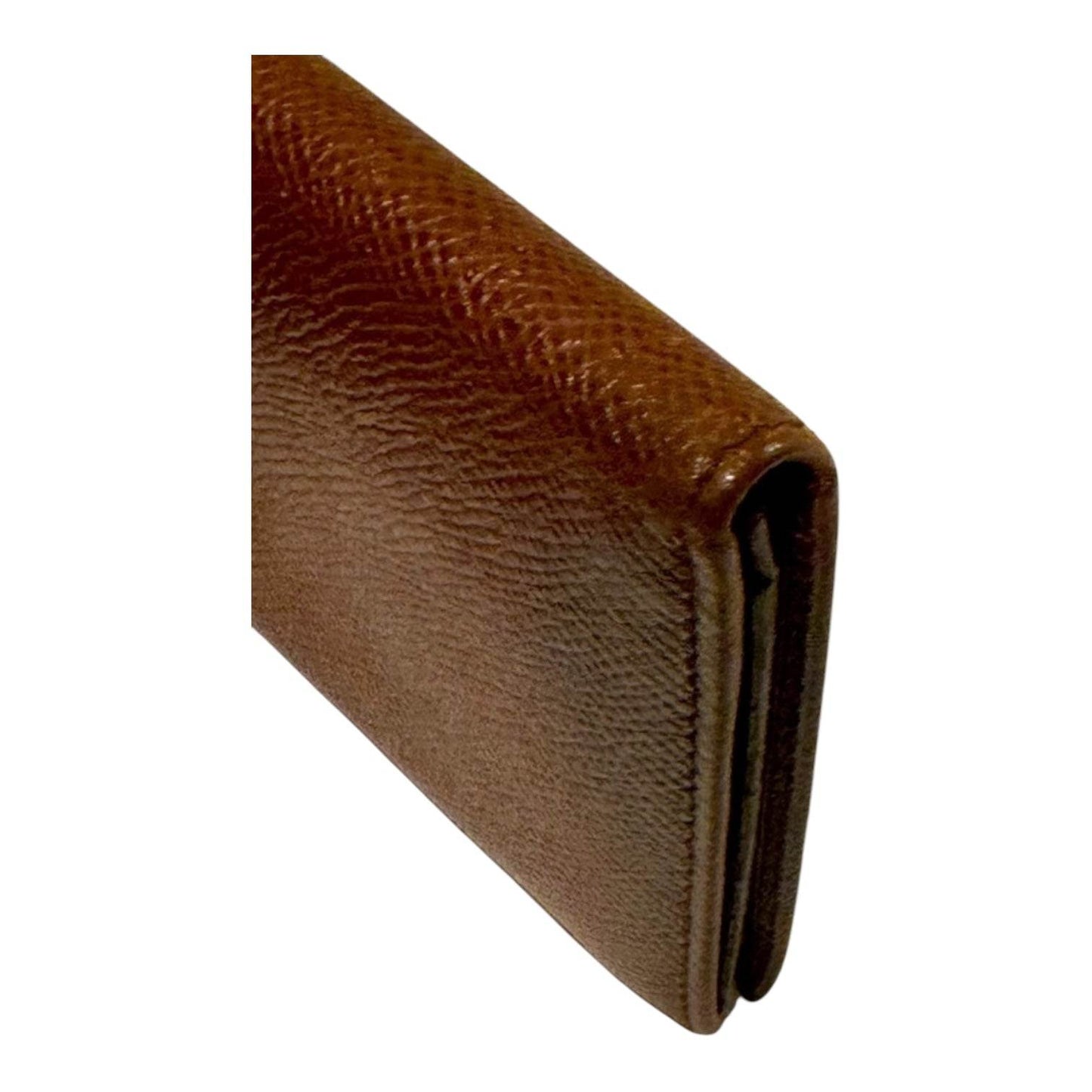 BVGARI Italian Caviar Leather Continental Long Wallet Red in excellent used condition - Luxbrandz