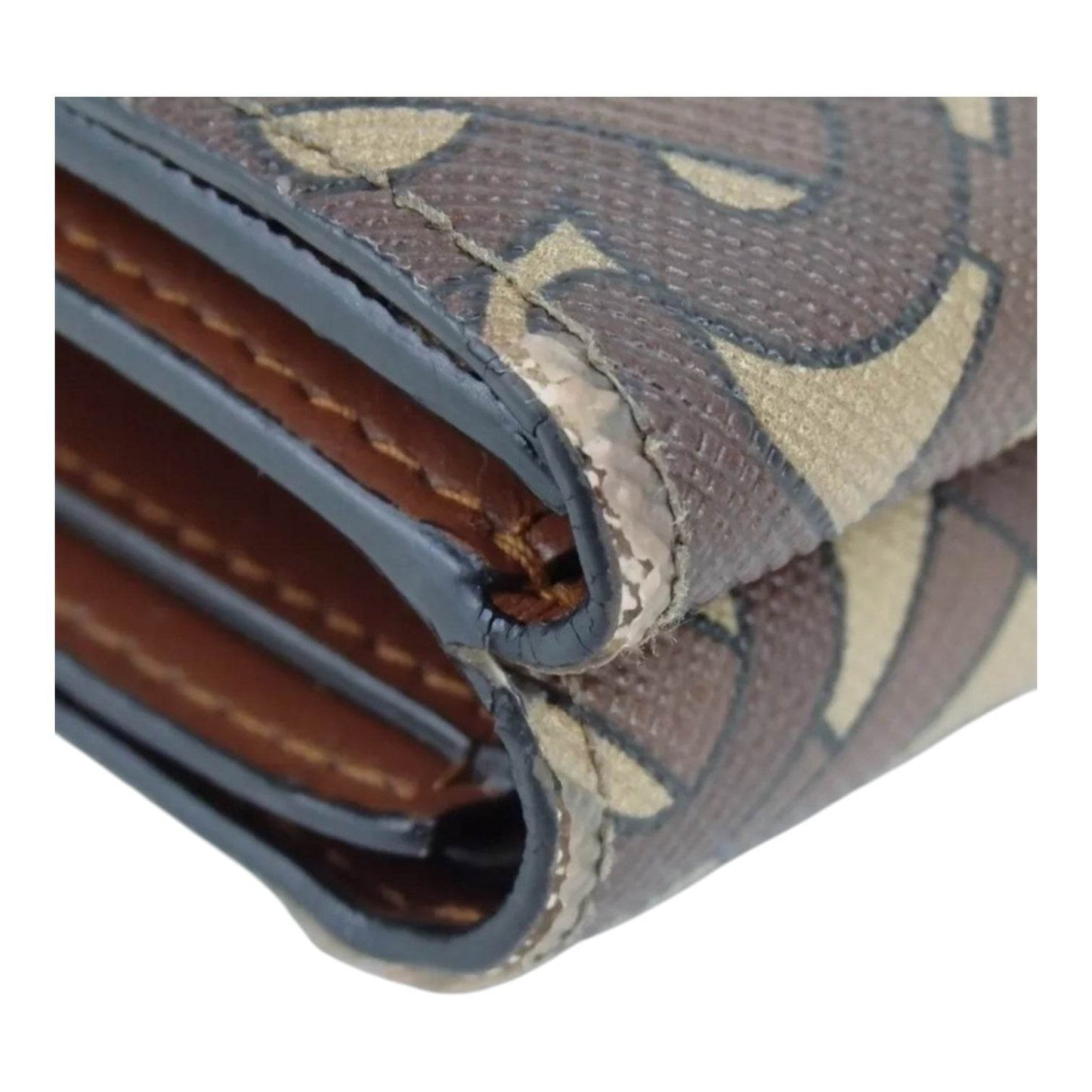 Burberry TB Monogram Tri- Fold Wallet PVC/Leather EUC Mint Condition - Luxbrandz