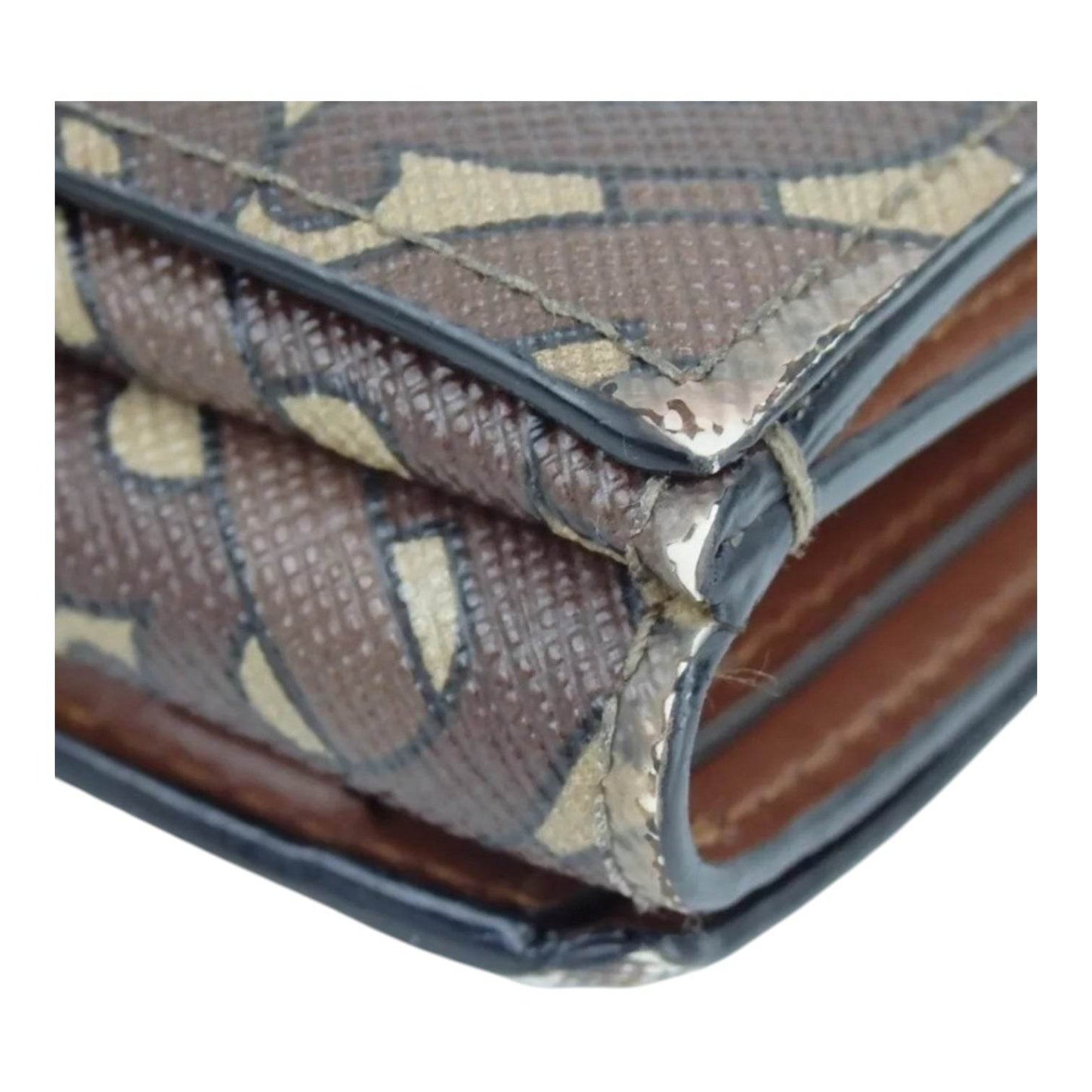 Burberry TB Monogram Tri- Fold Wallet PVC/Leather EUC Mint Condition - Luxbrandz