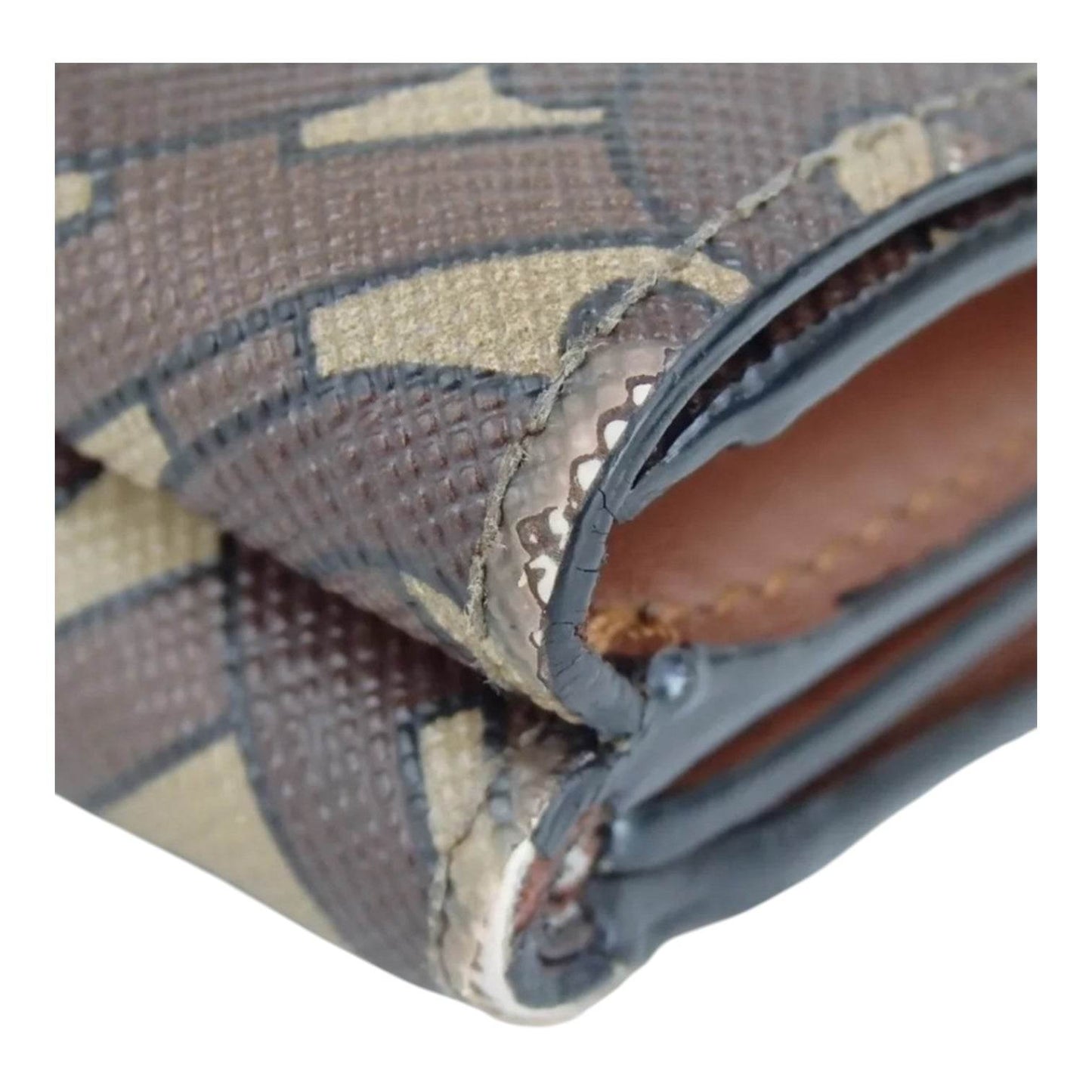 Burberry TB Monogram Tri- Fold Wallet PVC/Leather EUC Mint Condition - Luxbrandz