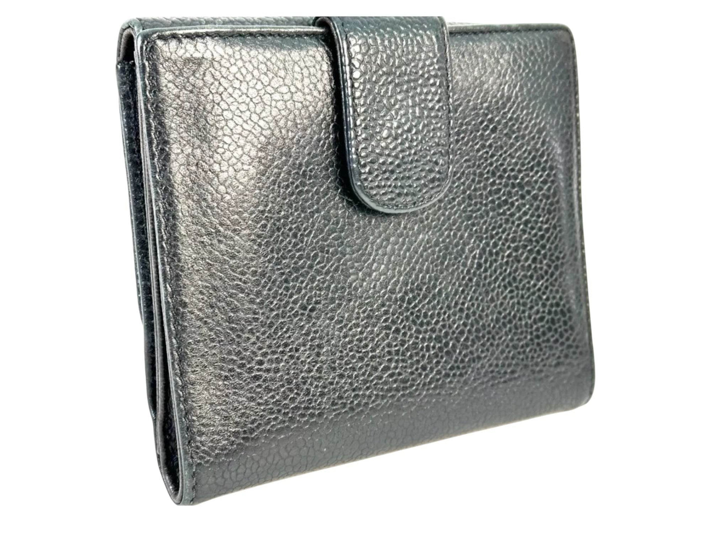 CHANEL Wallet BIfold Caviar Skin CoCo Mark in excellent used condition - Luxbrandz