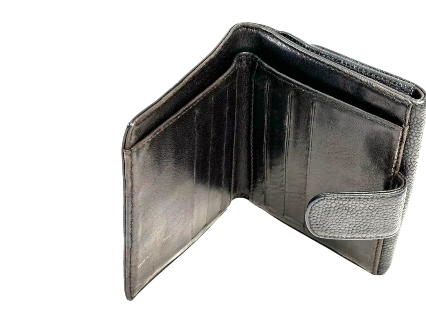CHANEL Wallet BIfold Caviar Skin CoCo Mark in excellent used condition - Luxbrandz