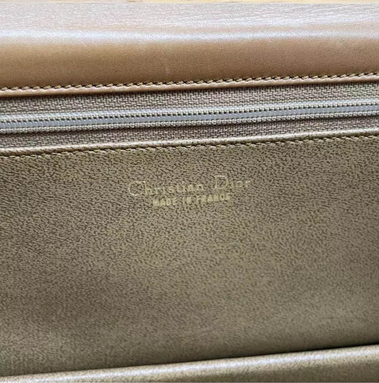 Dior Leather Shoulder Bag Auth Brown Medium Women France 112954 - Luxbrandz