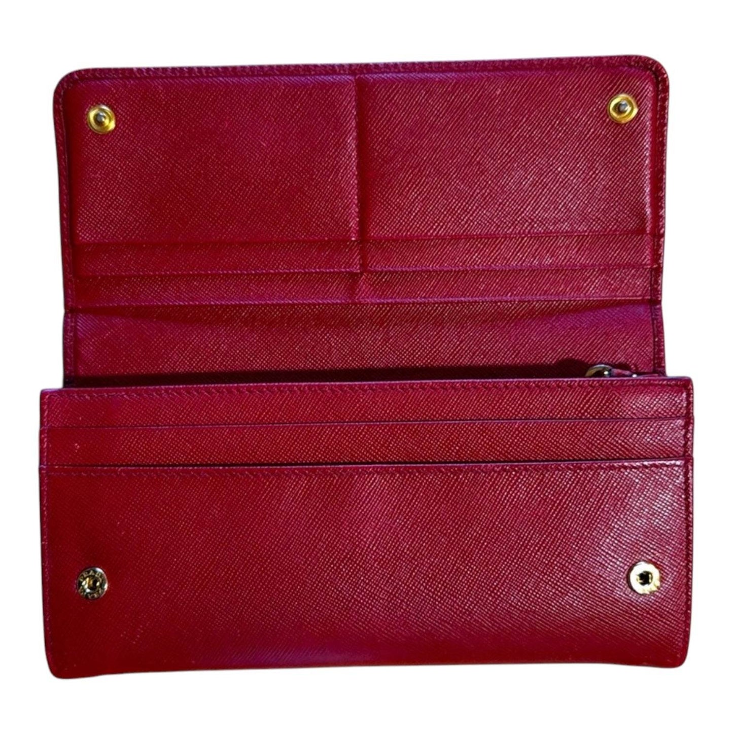 Prada SAFIANO Leather Wallet in Pink Color in excellent condition - Luxbrandz