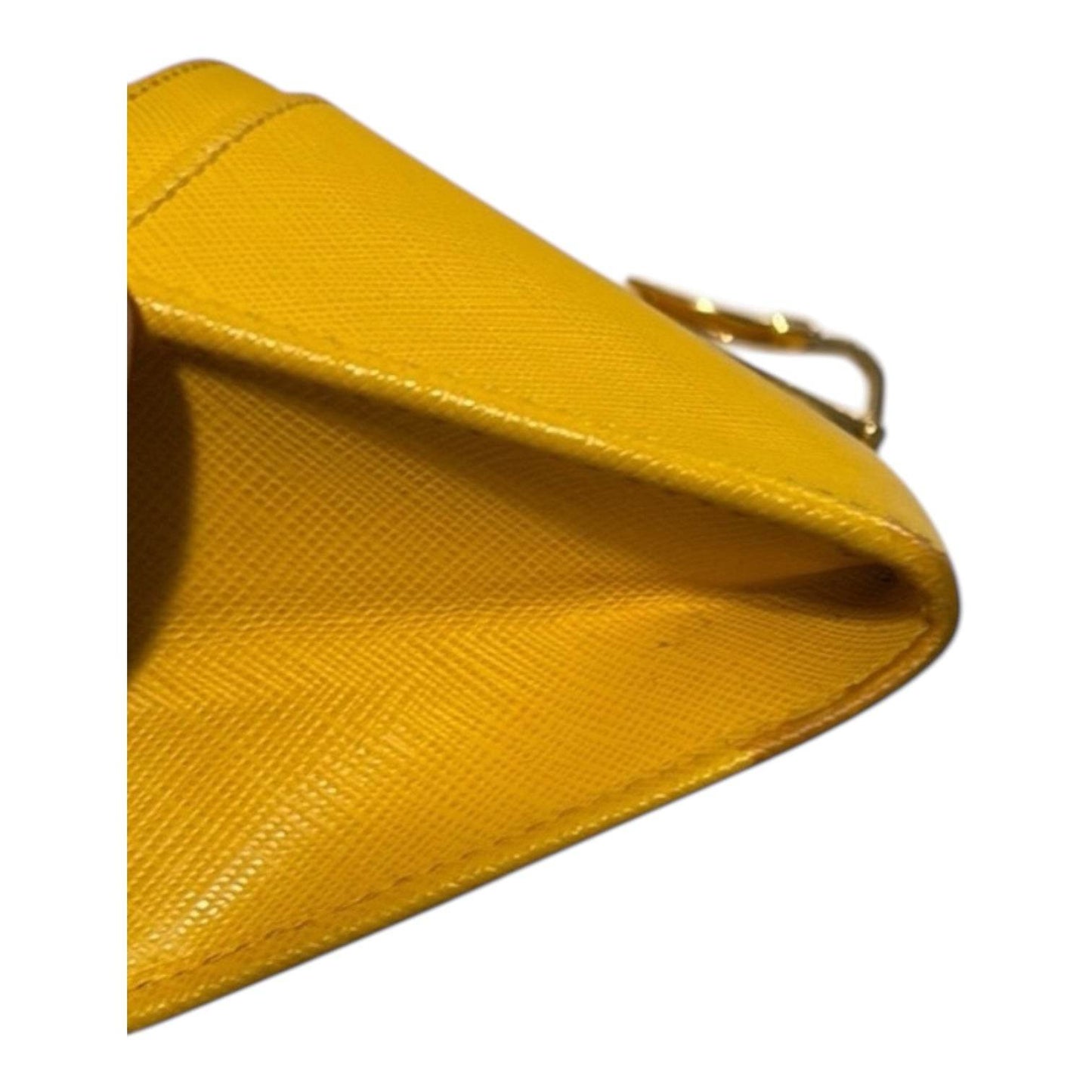 Salvatore Ferragamo Gancini Icona Continental Walley Genuine Leather Yellow - Luxbrandz
