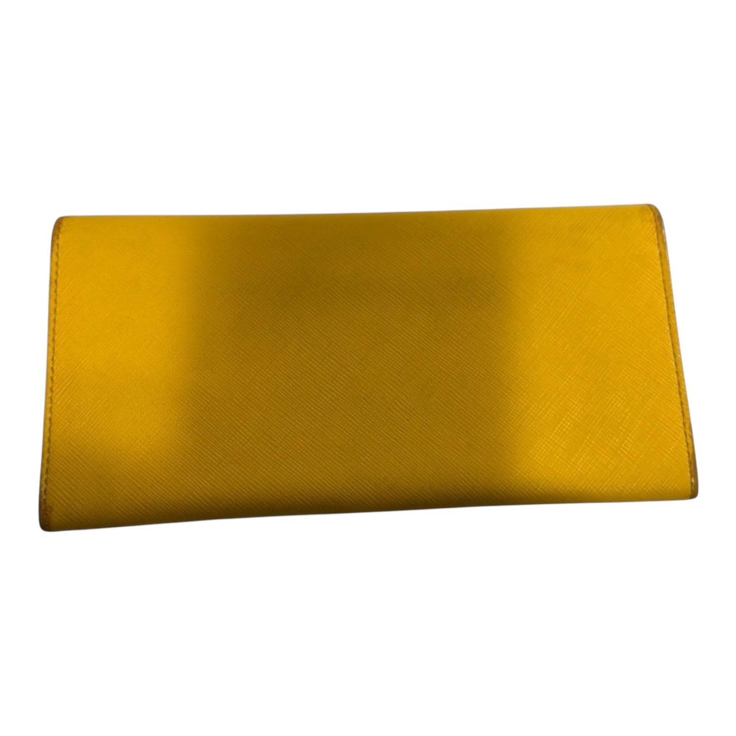 Salvatore Ferragamo Gancini Icona Continental Walley Genuine Leather Yellow - Luxbrandz