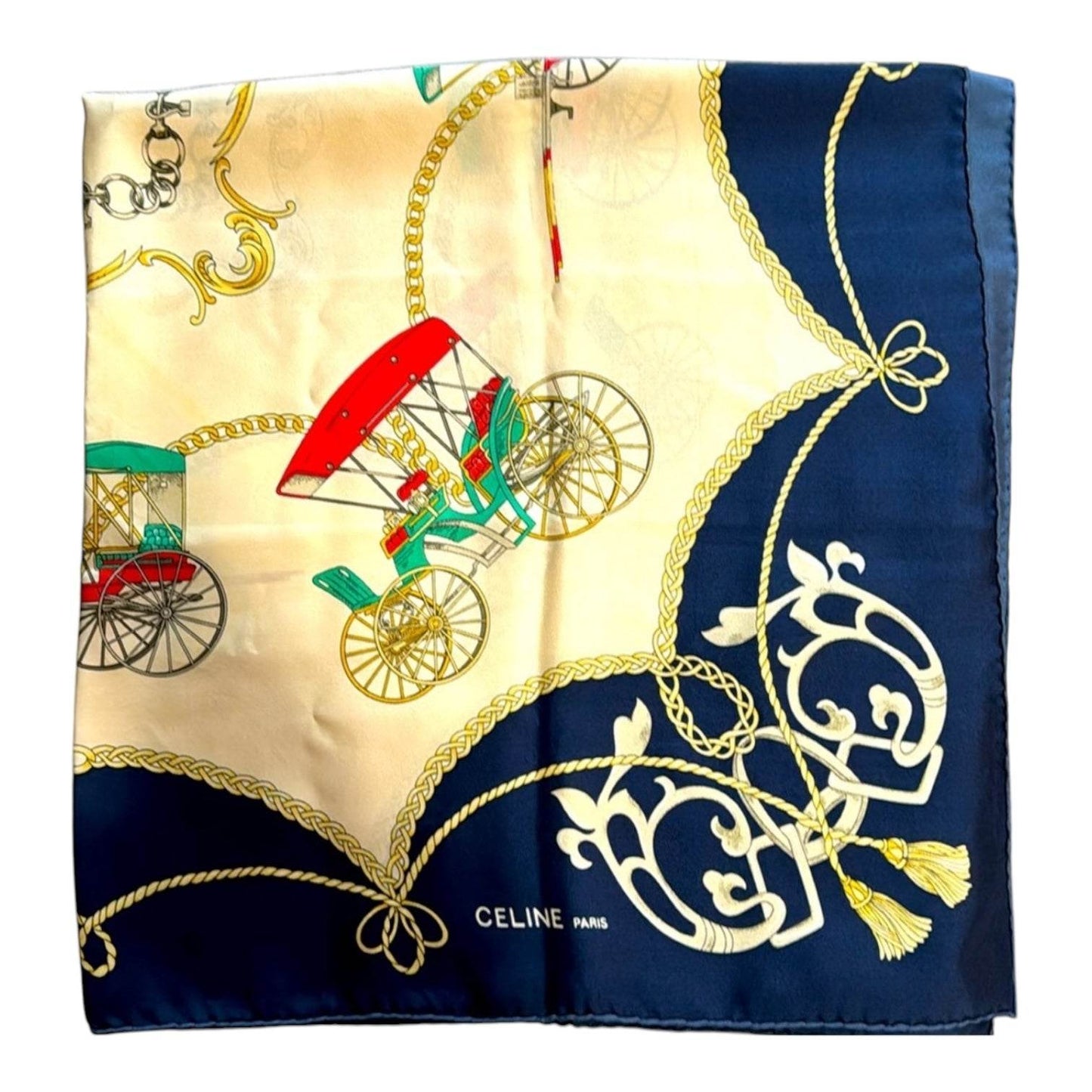 Celine Scarf 100% Silk Brand New 34x34 - Luxbrandz