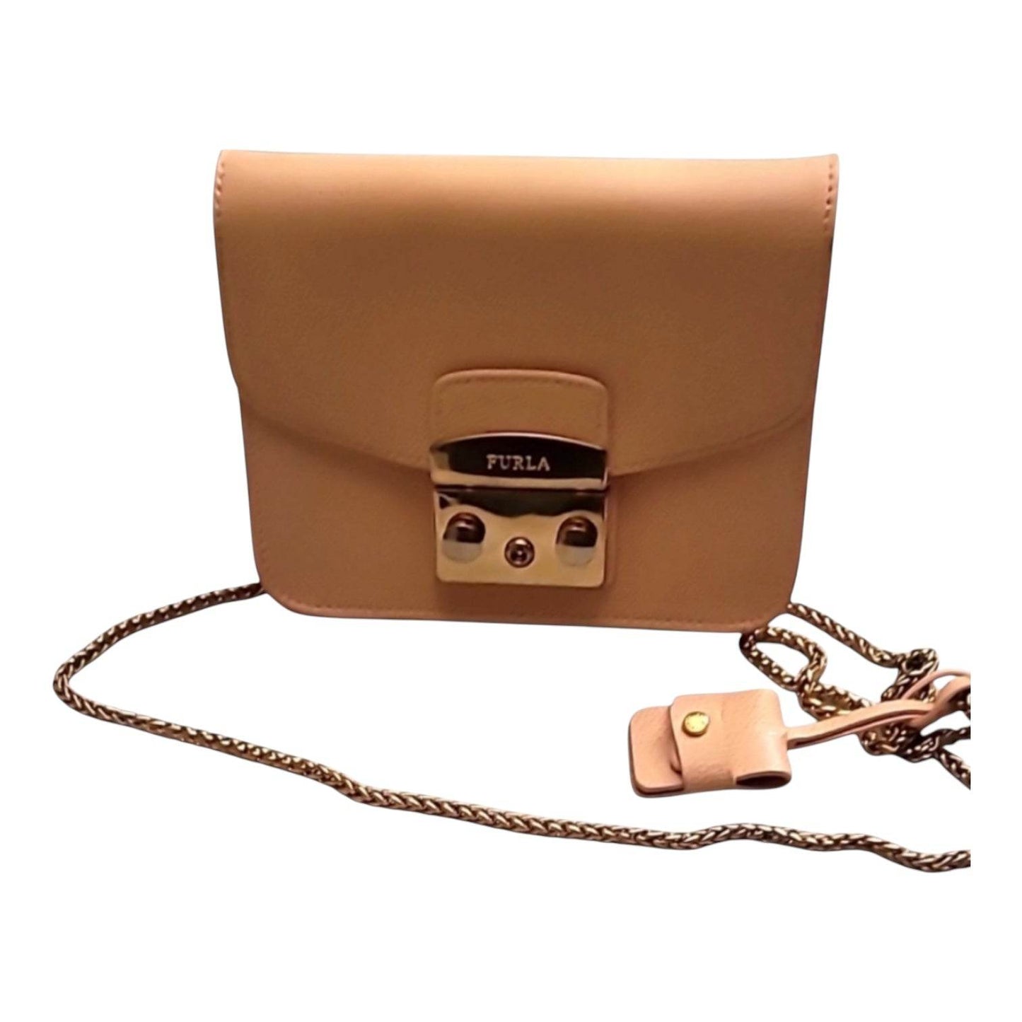 Furla Metropolis Crossbody Bag Pink Leather in Excellent Condition luxury brand premium Italian leather - Luxbrandz