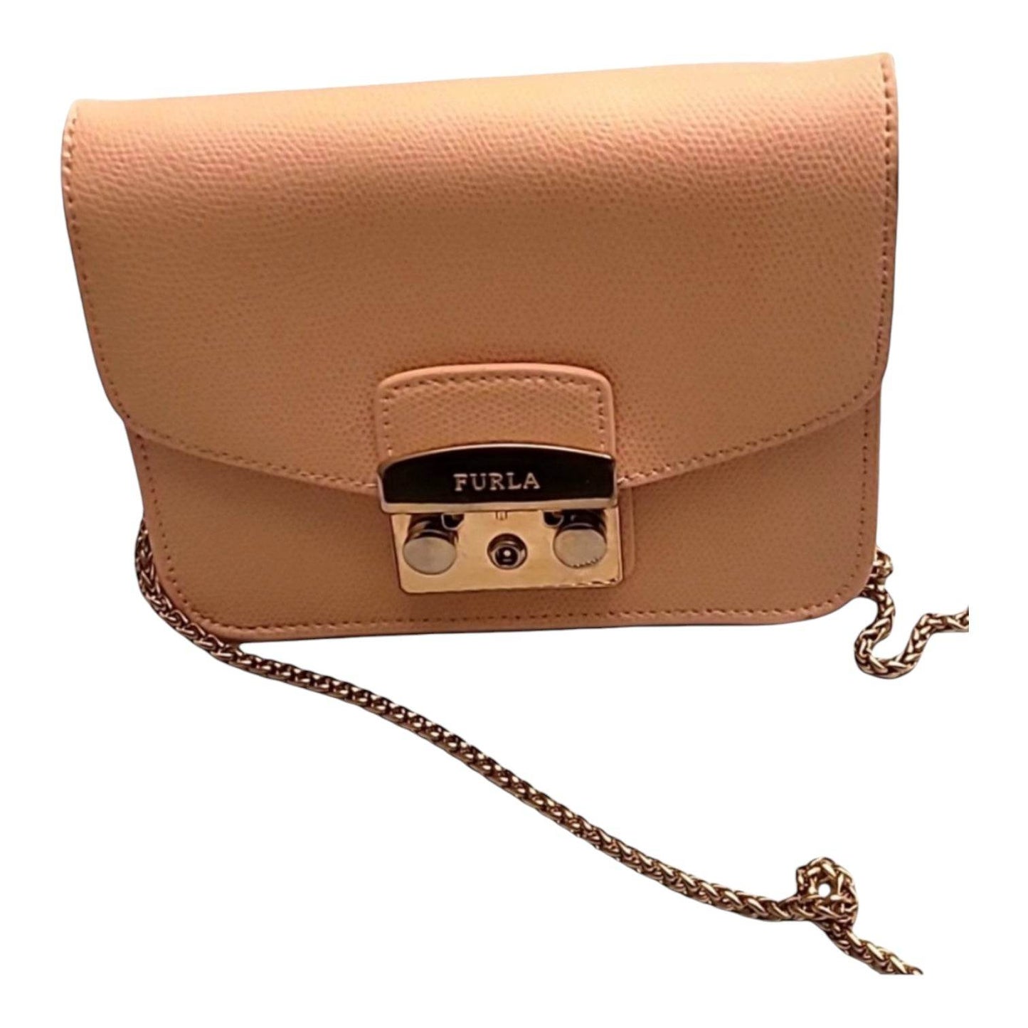 Furla Metropolis Crossbody Bag Pink Leather in Excellent Condition luxury brand premium Italian leather - Luxbrandz