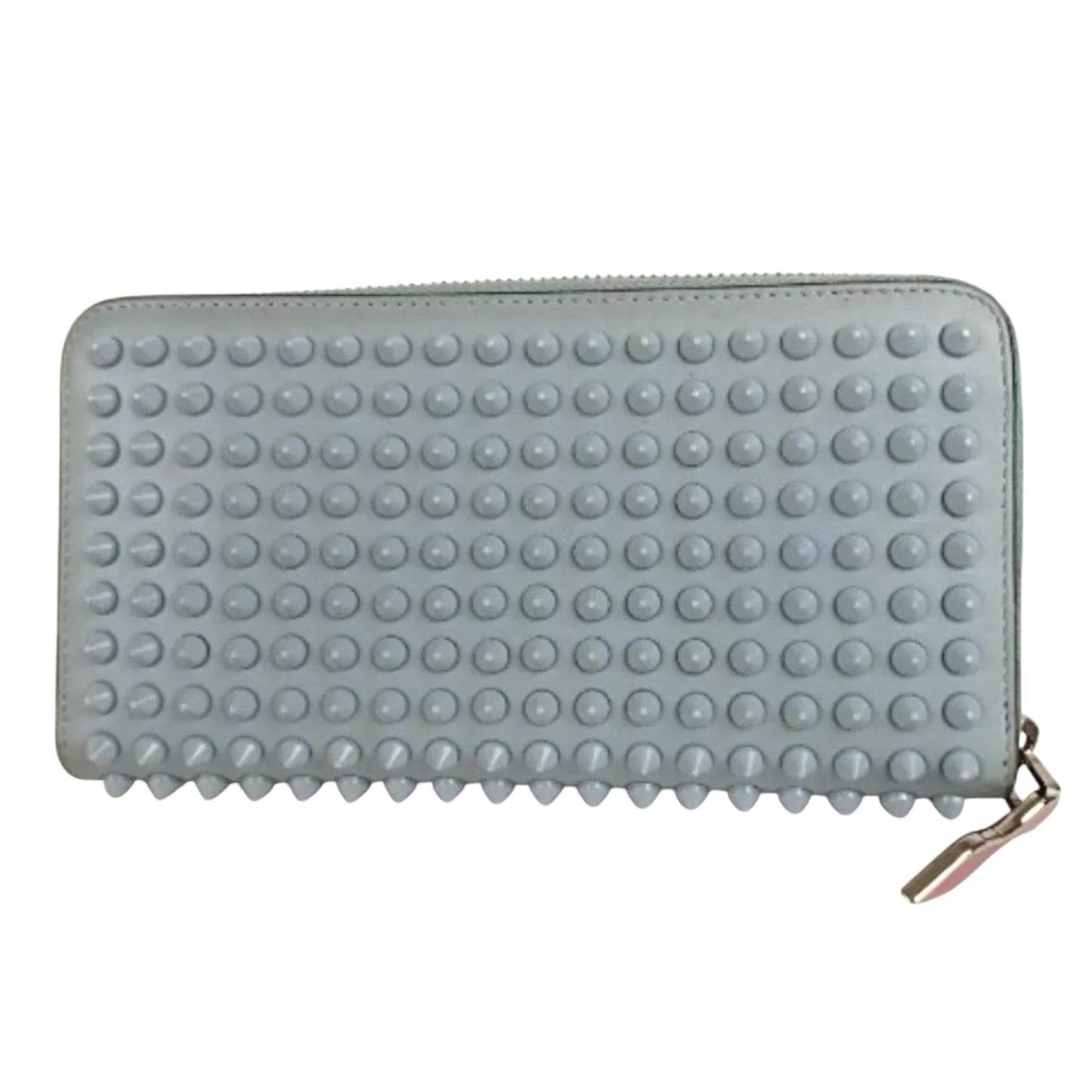 Christian Louboutin Pannettone Leather Wallet in Blue Color and red interior in mint condition - Luxbrandz