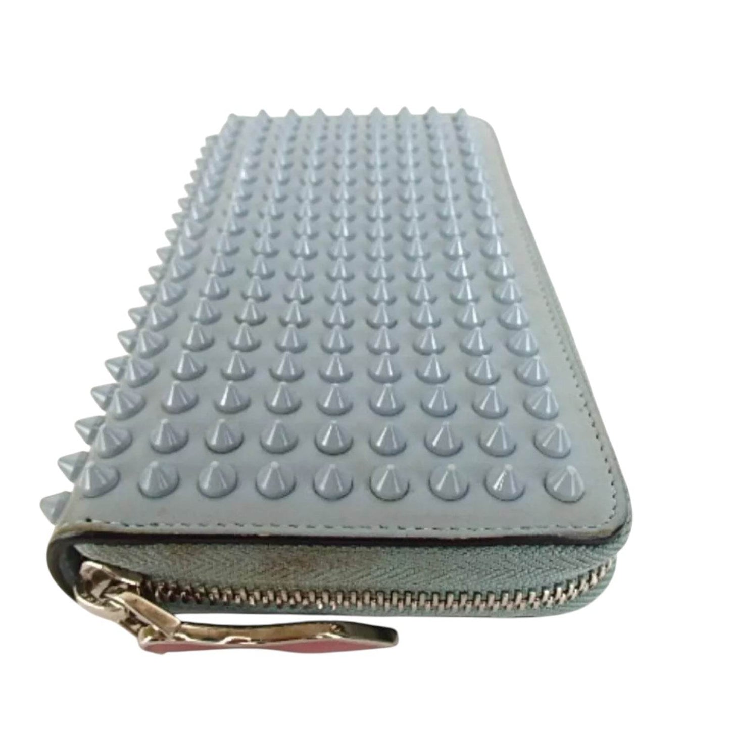 Christian Louboutin Pannettone Leather Wallet in Blue Color and red interior in mint condition - Luxbrandz