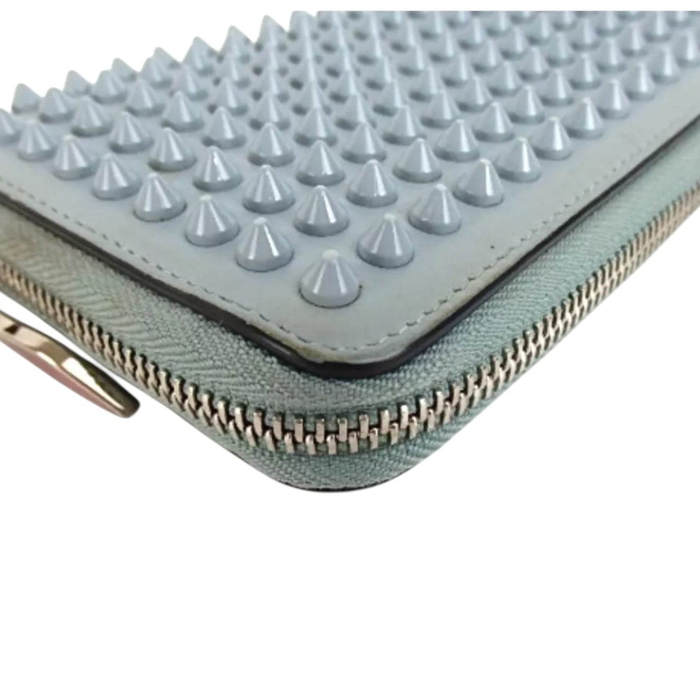 Christian Louboutin Pannettone Leather Wallet in Blue Color and red interior in mint condition - Luxbrandz