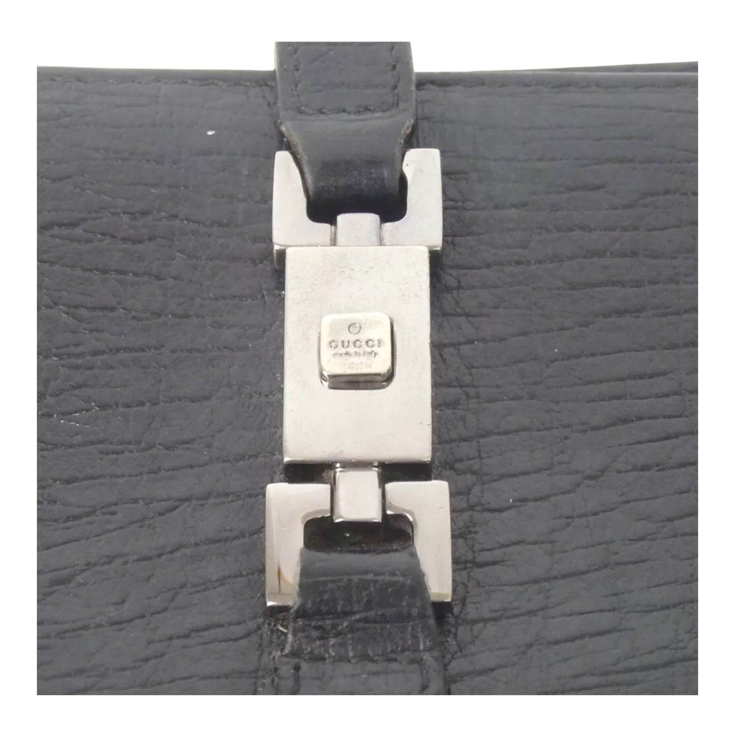 GUCCI Jackie Piston Clasp Closure Italian Leather Wallet is new condition - Luxbrandz