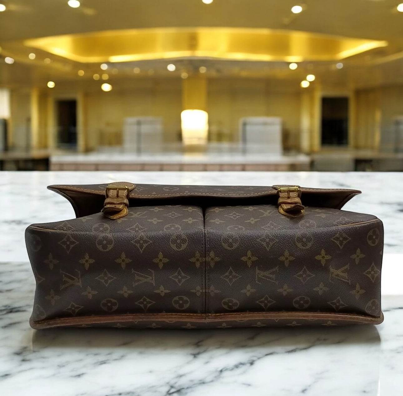 Louis Vuitton LV Shoulder Bag Gibeciere GM Brown Monogram - Luxbrandz