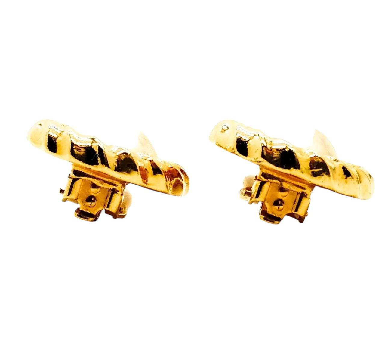 Chanel Earring Gold Whites Luxury Brand in Mint Condition - Luxbrandz